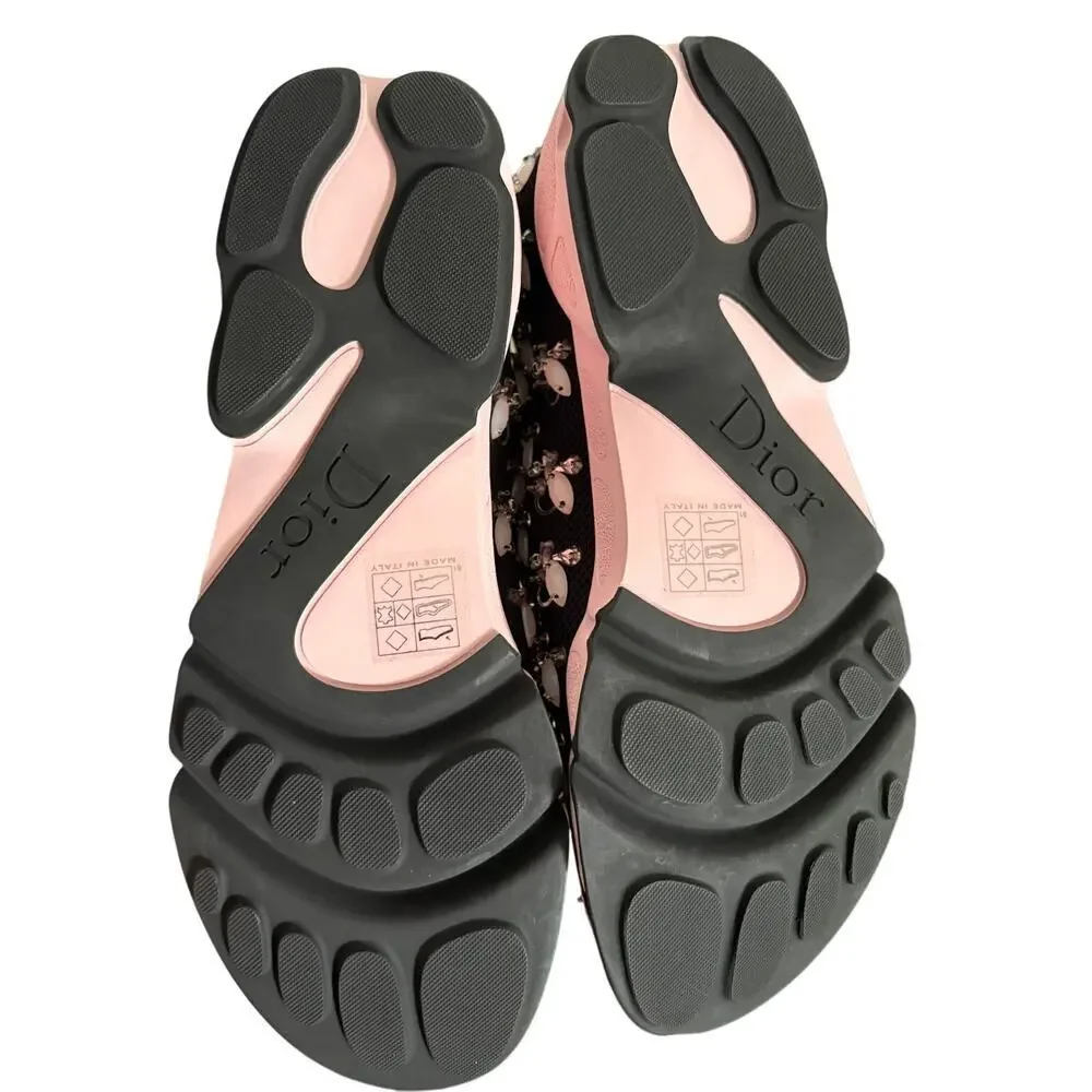 Dior Fusion Embellished Sneakers 39 – Black Pink Crystal Rare Pair